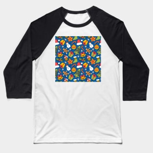 Winter Christmas Pattern Baseball T-Shirt